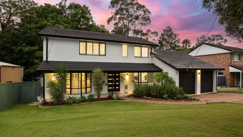 Gymea-house-in-bushland Home exterior painting near bushland
